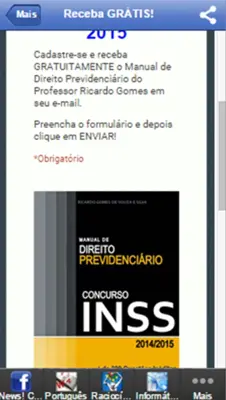 Concurso INSS android App screenshot 0